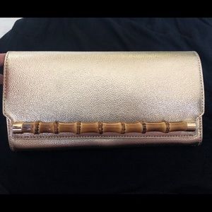 New Lilly pulitzer gold clutch